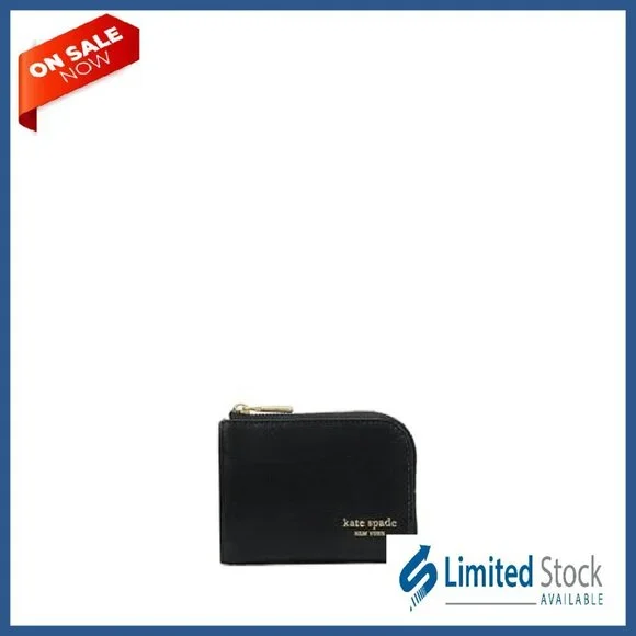 Saffiano Leather Zip Card Case, 4 Slots, Scratch-Resistant, Compact